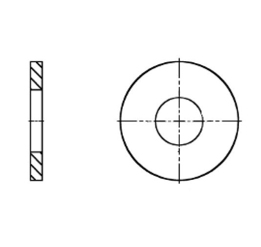 DIN 9021 Unterlegscheiben Groß – 100 Stück, Verzinkt, D=10,5 Mm, D=30 Mm